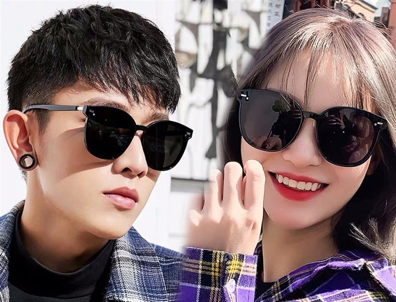 情侣眼镜太阳镜一对新款韩版网红情侣墨镜圆脸眼镜女大脸显瘦