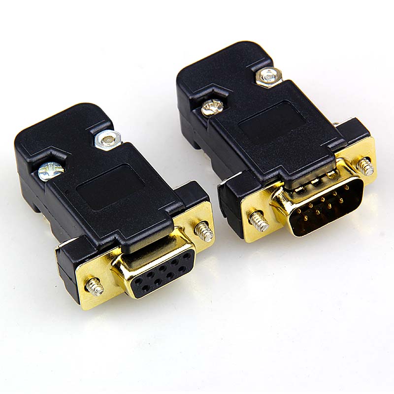 d型插头镀金d型插头9针孔连接头电脑插头