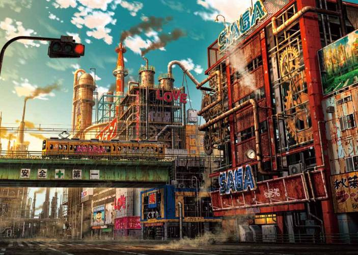 b东京幻想作品集日本著名画师笔下别样的天空之城drstone蒸汽朋克纪念