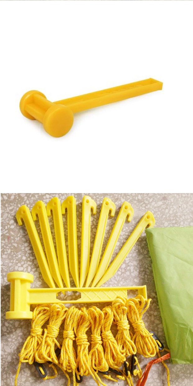 jing ping户外pe塑料锤多功能野营拔钉锤便携式天幕帐篷应急安装锤地