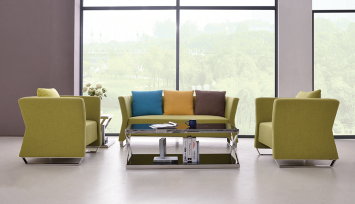 迈亚办公洽谈沙发会客办公沙发茶几组合办公室布艺沙发单人位