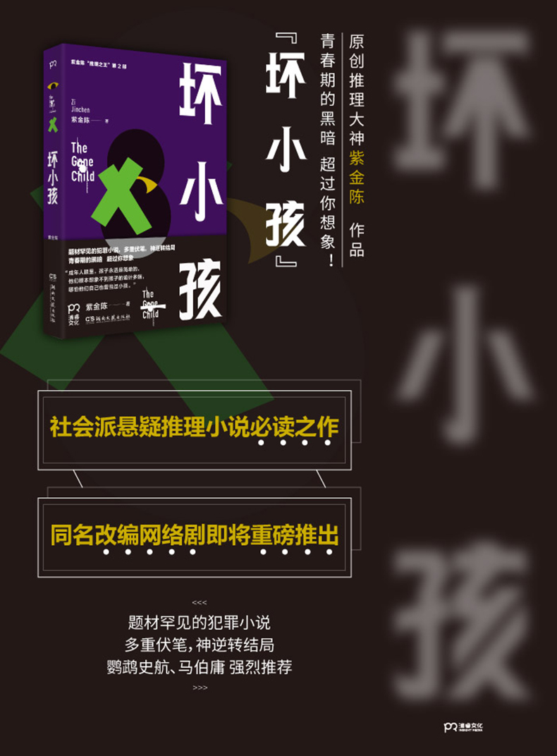 颜系图书坏小孩书小说紫金陈推理第2部隐秘的角落电视剧原著全集侦探