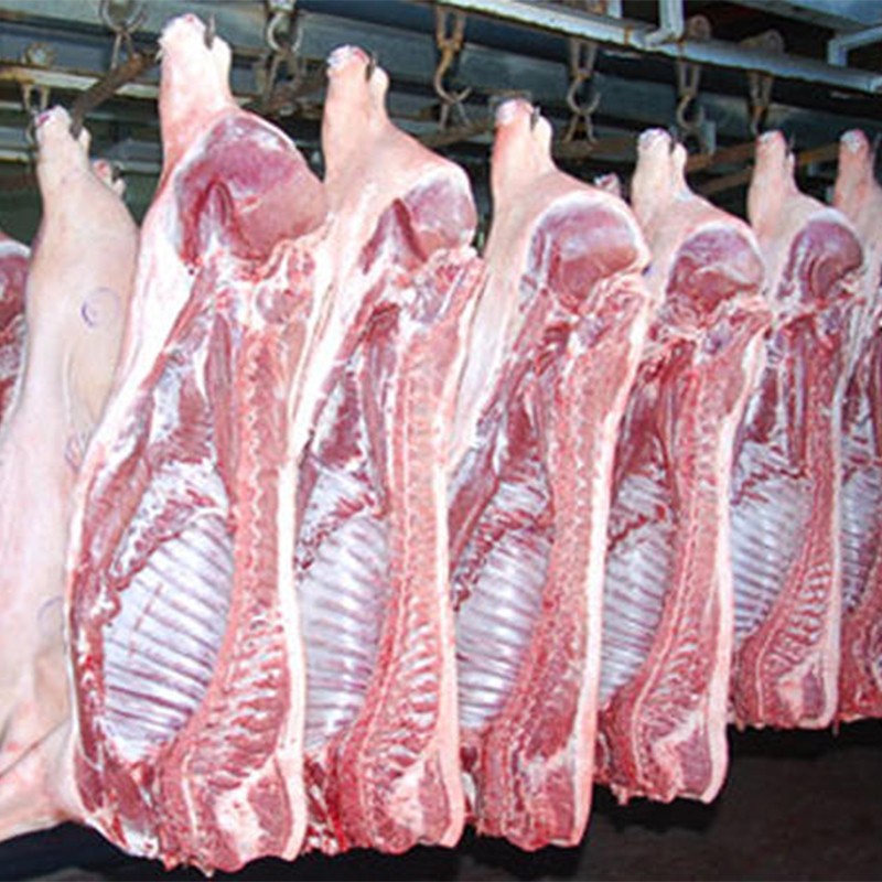 野蛮香 白条黑猪肉 现杀新鲜黑猪肉 东北长白山脉黑猪肉 一片猪95斤