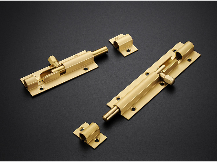 敬平销 加厚全铜插销双开门明装纯铜门栓门闩木门子母门销上下插销锁