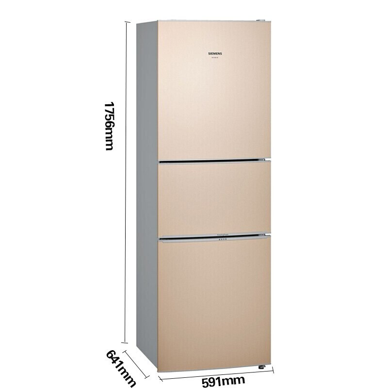 西门子(siemens)三门直冷节能省电冰箱浅金色232升恒温鲜冻双冷冻出租
