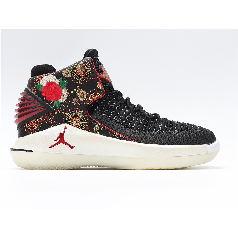 jordan 32 aj32中国年 烟花 牡丹 男子运动休闲篮球跑鞋aj6333-042