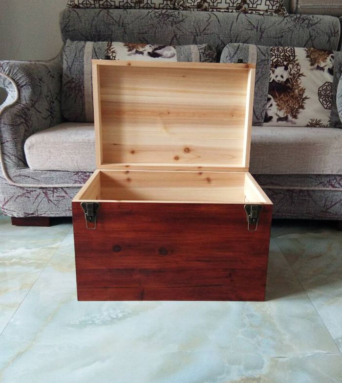 复古红色嫁妆箱实木储物木箱子收纳箱衣物整理箱药箱化妆箱定做老式