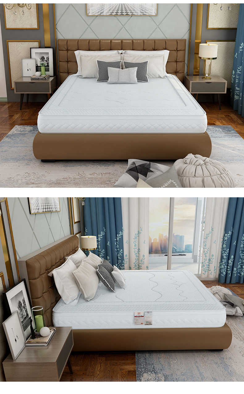 麒麟软硬独袋弹簧椰棕硬床垫加厚天然乳胶3cm床垫15m18m丹枫雨露s