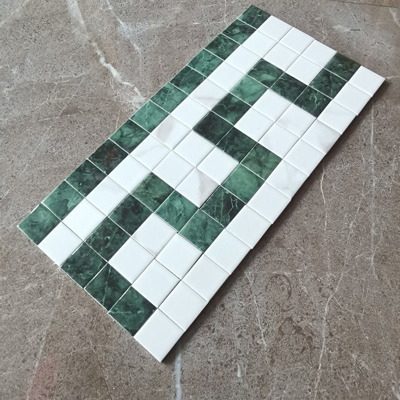 陶瓷仿大花绿大颗粒48x48cm大花绿色天然大理石材陶瓷马赛克瓷砖卫生