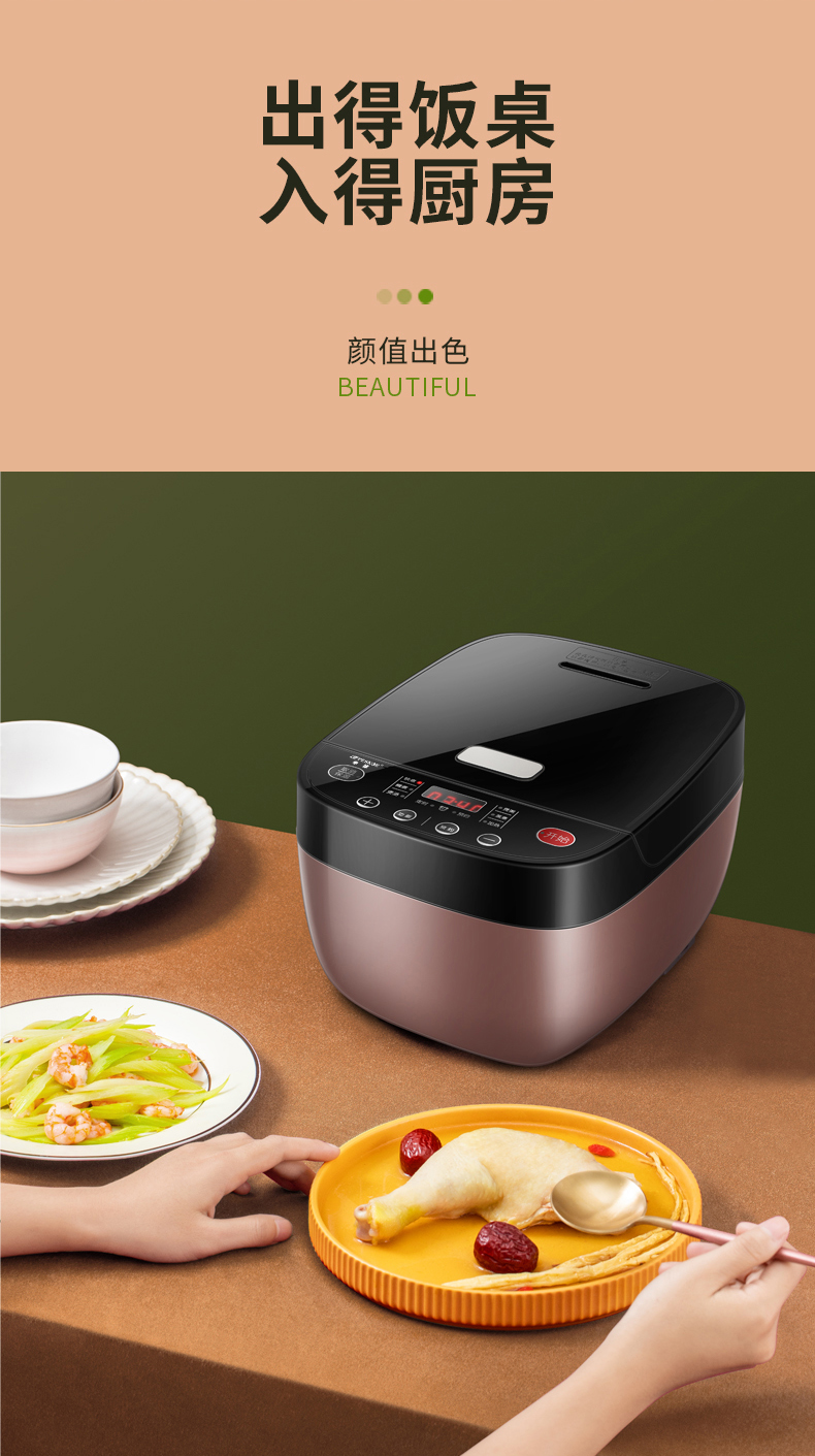 半球电饭锅智能家用4人多功能3预约全自动5l大容量迷你小2饭煲6升 5l
