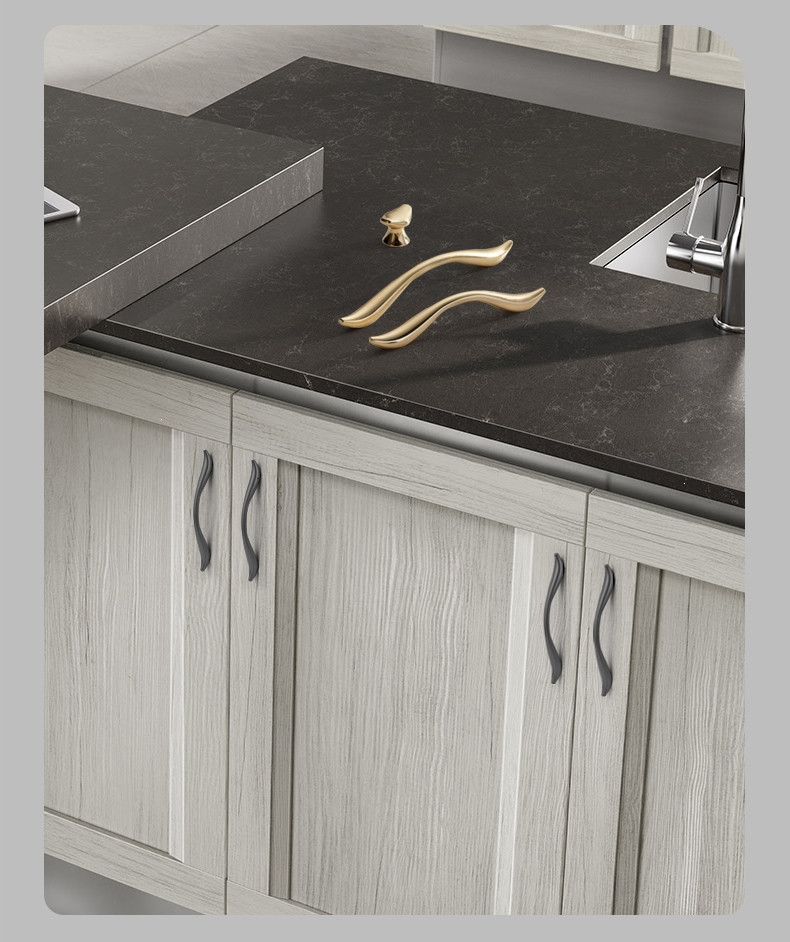 卡贝cobbe门用配件柜门长拉手黑色现代简约柜衣柜抽屉橱柜柜子门把橱