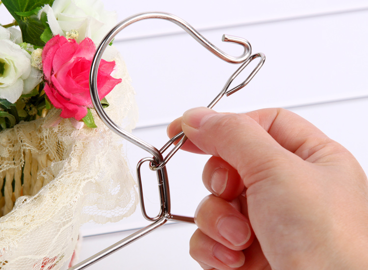 封后不锈钢实心衣架防风卡扣衣架成人防滑凹衣架衣服挂家用衣服撑子