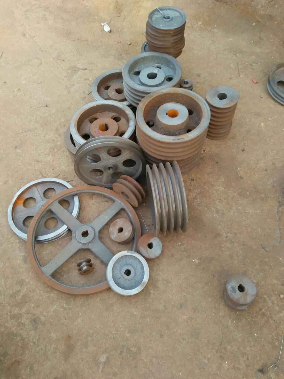 定做 定制三角皮带轮盘a型b型cd单槽双槽3456槽铸铁小大电机皮带轮