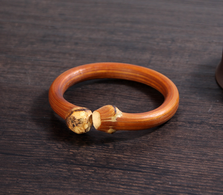 天然云南无节金刚藤手镯双龙头男女藤镯情侣文艺 非鸡血藤 jimi