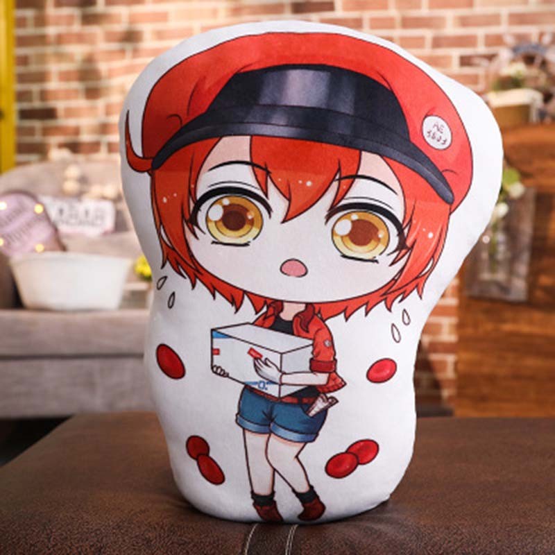 原创q版抱枕工作细胞周边动漫红细胞白细胞血小板红血球毛绒玩具