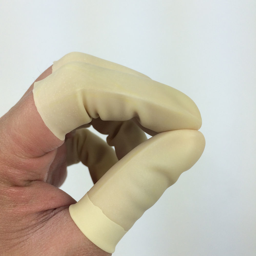 泰安牌农业乳胶指套橡胶乳胶劳保加厚工业手指套指头套25小号