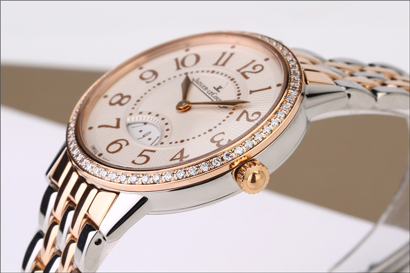 【二手95新】积家约会系列石英女表 18k玫瑰金镶钻/精钢材质 日期显示