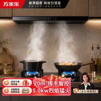 万家乐 烟灶厨电套餐装20m³吸力油烟机欧式顶吸挥手智控智旋暴风洗台嵌两用天然气灶AT051+C2R1(T)