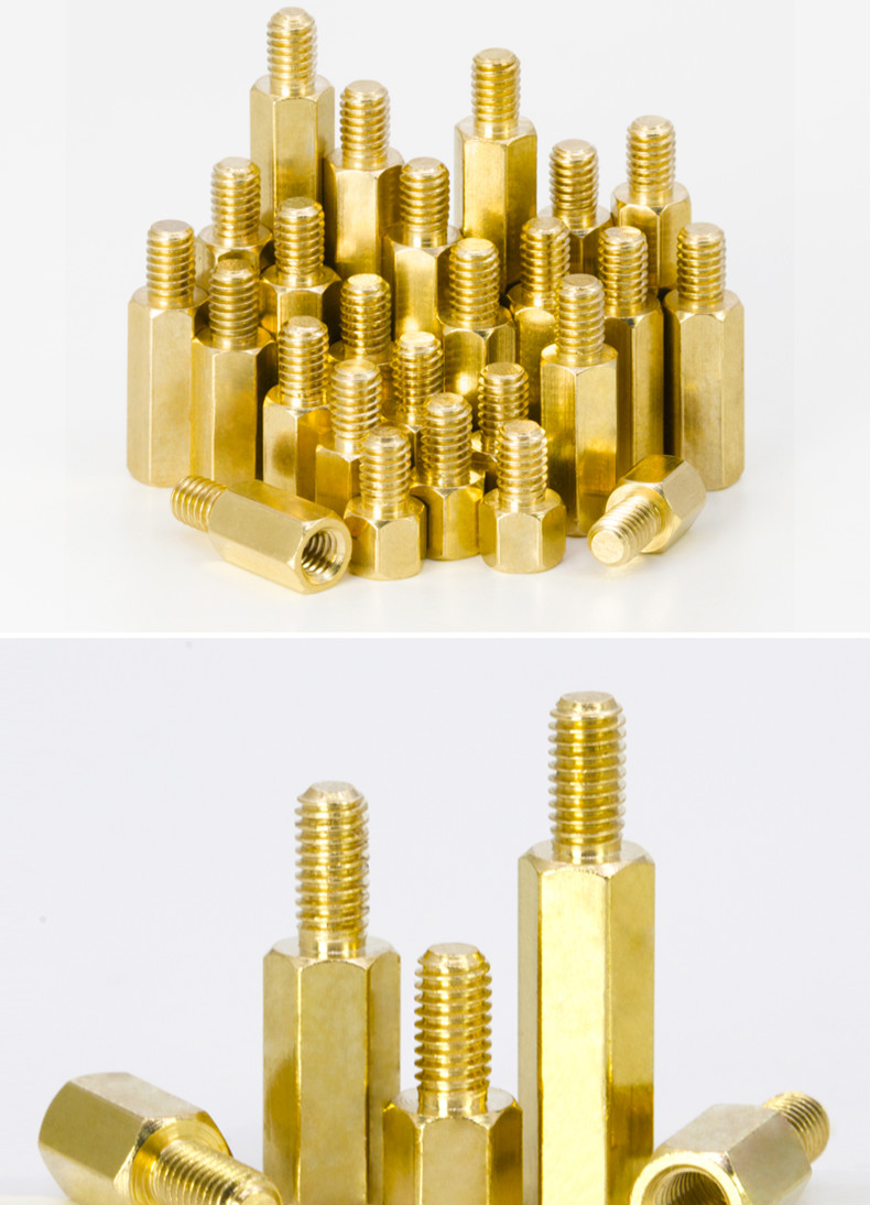 定做凯之讯六角铜柱m3单头铜螺柱机箱主板螺丝柱铜柱隔离柱电路板接线