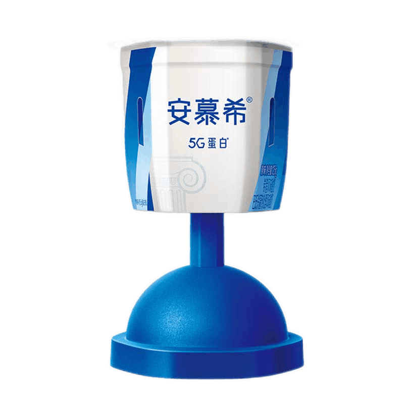 新品安慕希5g蓝胖子系列高端凝酪勺吃酸奶杯125g8杯5g蛋白酸牛奶