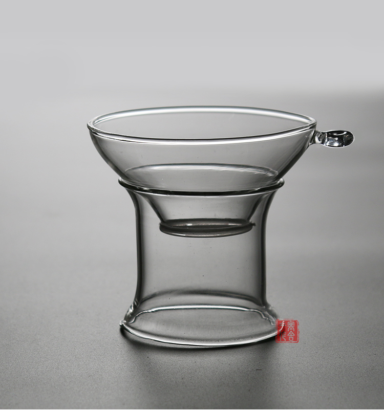耐热玻璃茶漏茶滤网透明大号茶隔茶叶过滤茶器公道杯茶海功夫茶具