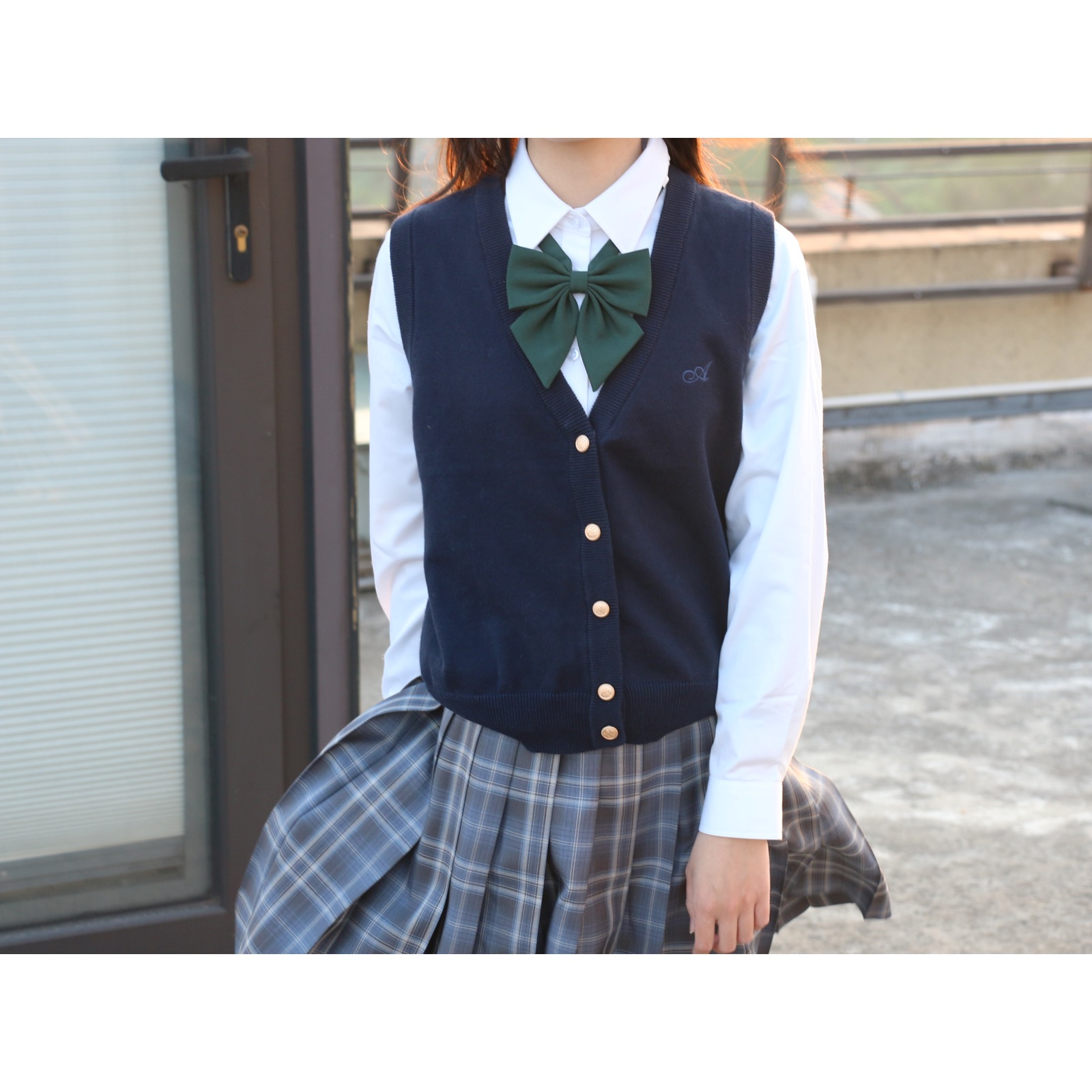 new lakeshindek jk制服s羽根纯色斜角学生领结西服水手服毛衣配饰