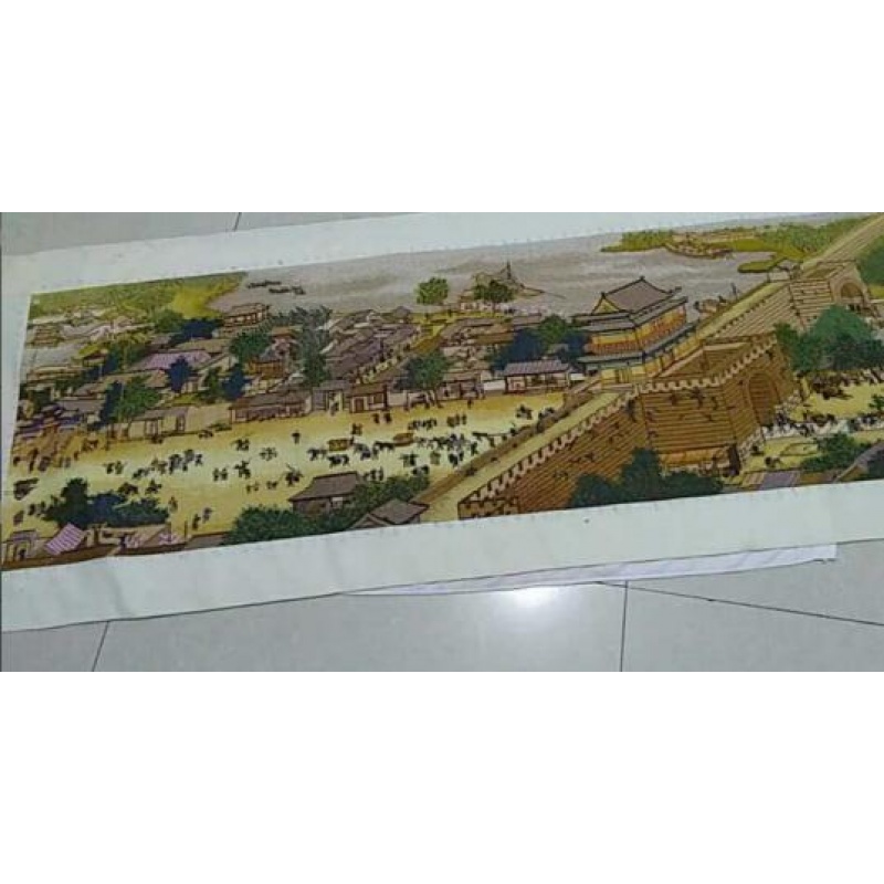 十字绣新款清明上河图线绣满绣客厅全景全图手工线绣成品6米-szx01