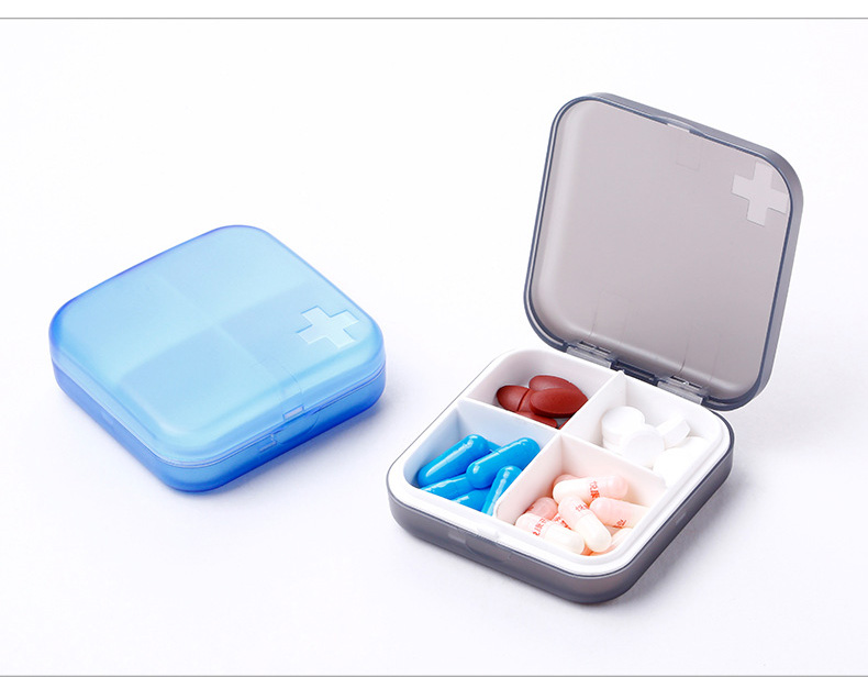 小药盒便携式药品盒一周旅行随身药片药丸分装药盒子日式迷你薬盒