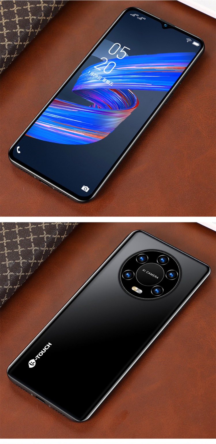 天语p60pro65英寸高清水滴屏游戏拍照智能手机侧键指纹人脸识别全网通