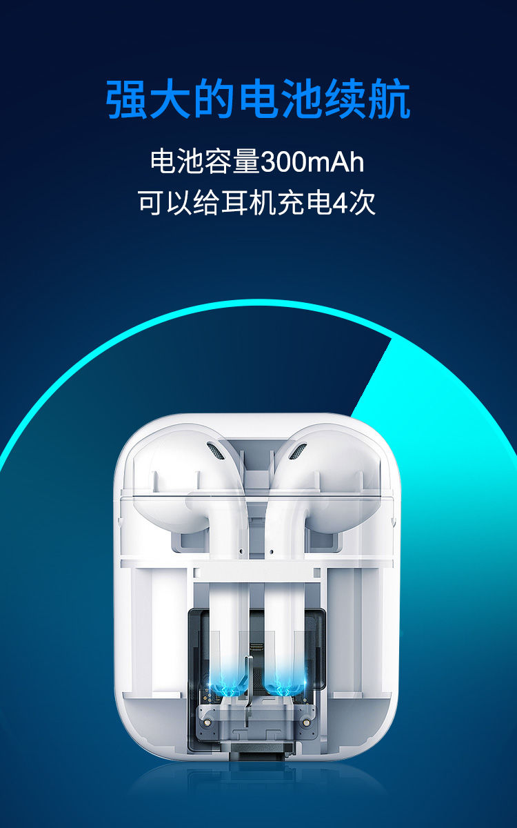 双耳塞入耳式音质好安卓通用无线充电仓i12耳机家用白色i12耳机蓝牙50