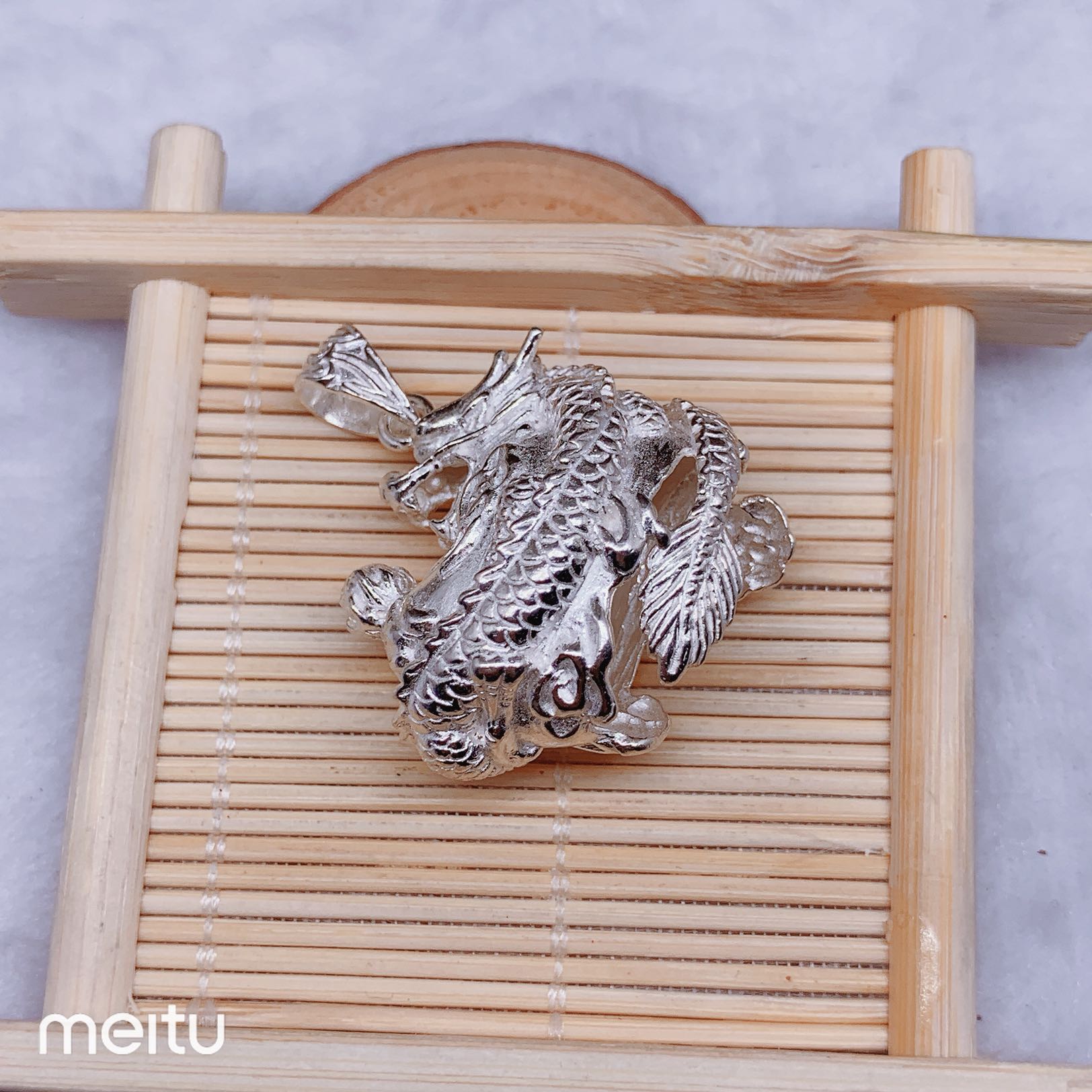 纯银虎爪熊钩子熊爪子包银鹰爪虎钩镶嵌吊坠防裂保护套银饰配件 jimi