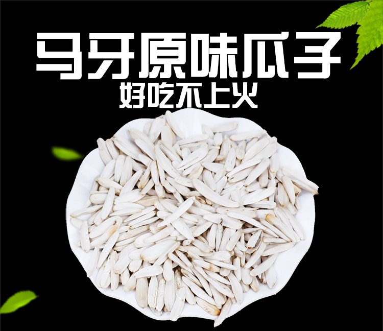新疆马牙瓜子新货牙签白玉瓜子马牙长粒香瓜子葵花籽炒货500克2袋