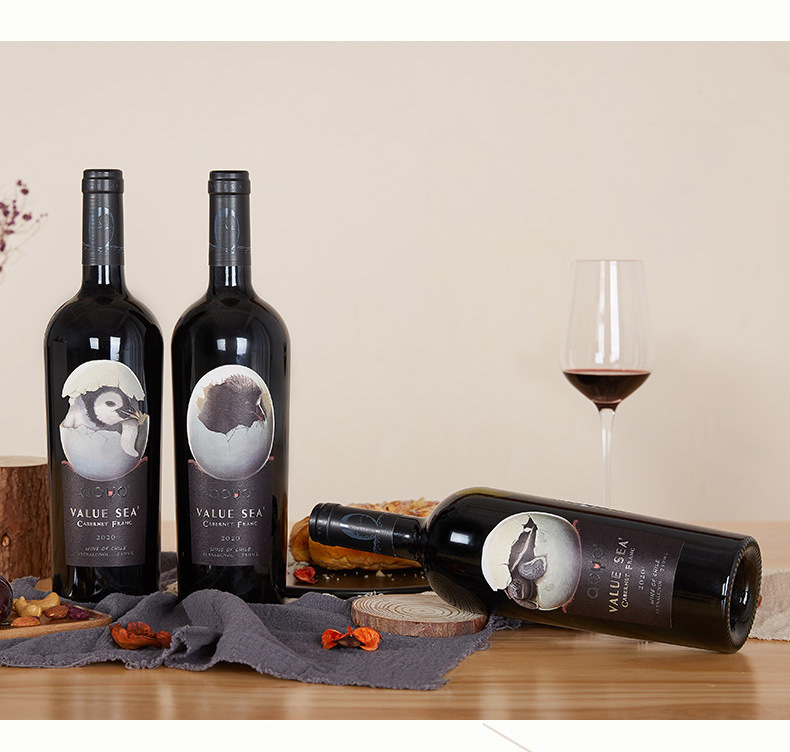 傲鱼aoyo红酒智利原装进口 珍惜海洋品丽珠红葡萄酒750ml*3瓶礼盒