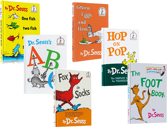 英文原版绘本drseuss苏斯博士6册精装廖彩杏书单thefootbookfoxin
