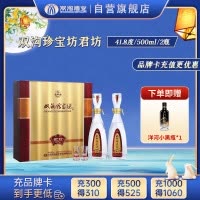 双沟 珍宝坊 君坊41.8度 (500ml+20ml)*2瓶 礼盒装 浓香型白酒 口感绵柔(新老包装,随机发货)