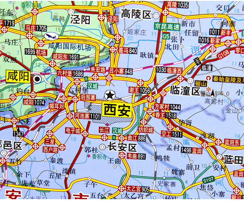 惠典正版急新版陝西省地圖掛圖14米x10m中國地圖行政區分省地圖辦公室