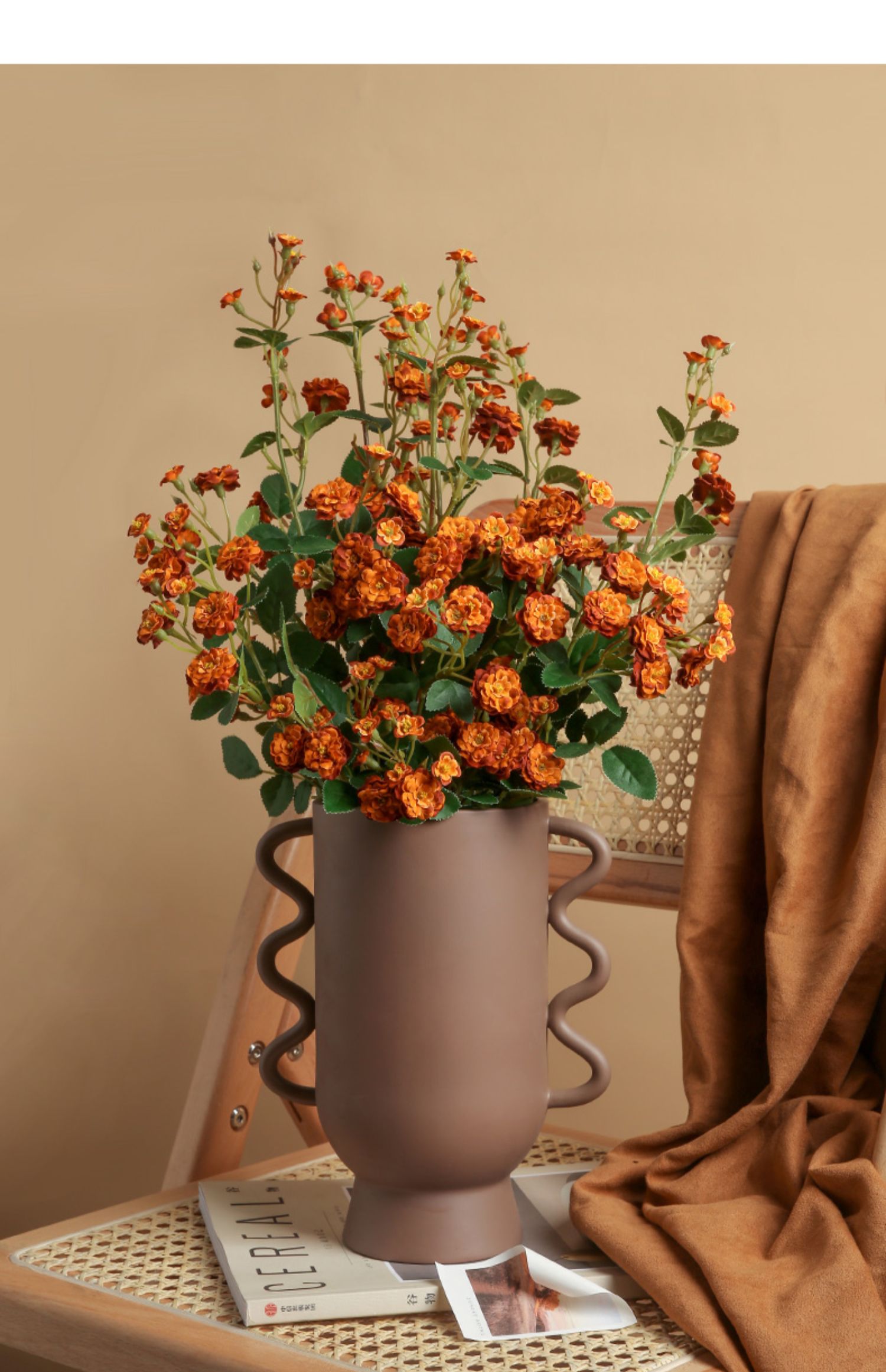 三维工匠贝汉美仿真花小蔷薇ins风假花束客厅餐桌房间桌面装饰插花束