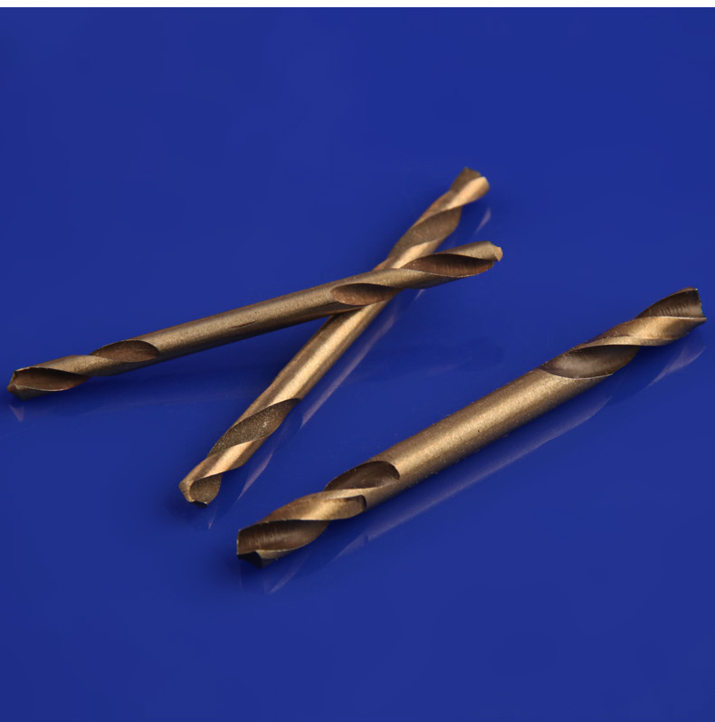 伯爵6542含钴双头麻花钻头高速钢钻头手电钻钻头打不锈钢打孔钻头35mm