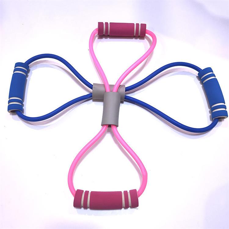 8字拉力器背部训练器家用肩颈八字弹力绳拉伸带锻练手臂健身器材