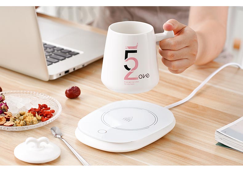 热奶器暖暖杯自动加热器55度恒水杯子热牛奶神器保温底座暖杯垫拓进