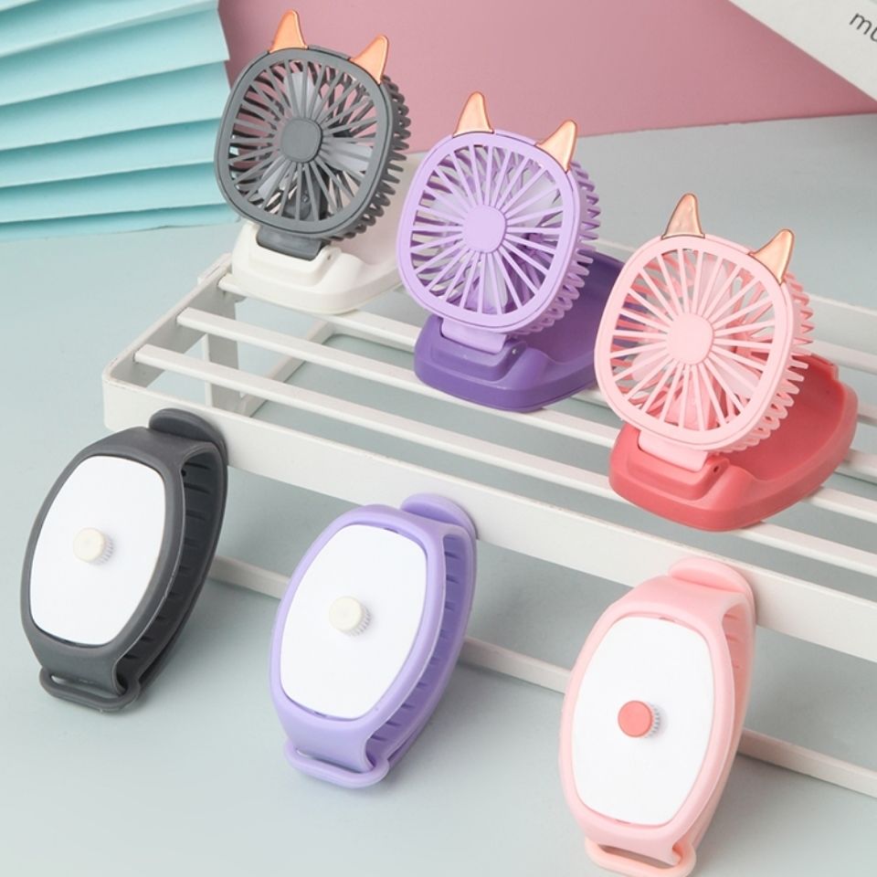 手表小风扇迷你便携式静音usb充电学生随身手持可爱创意儿童礼物太空