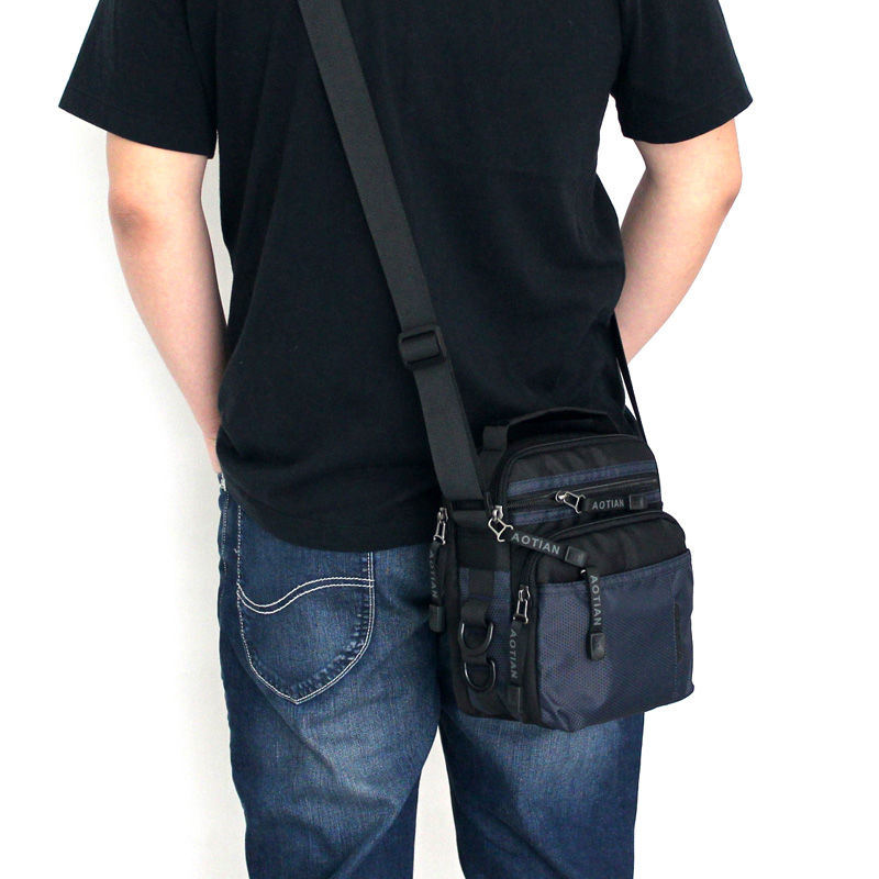 fenghou2020夏天男士小包防水牛津帆布单肩斜跨手提背包轻便休闲多层