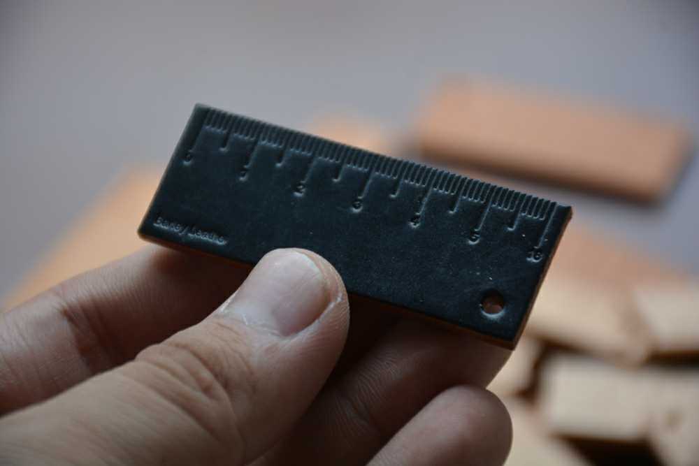 new lake自欺欺人尺手工迷你皮尺植鞣革钥匙扣钥匙牌钥匙链大麦手作