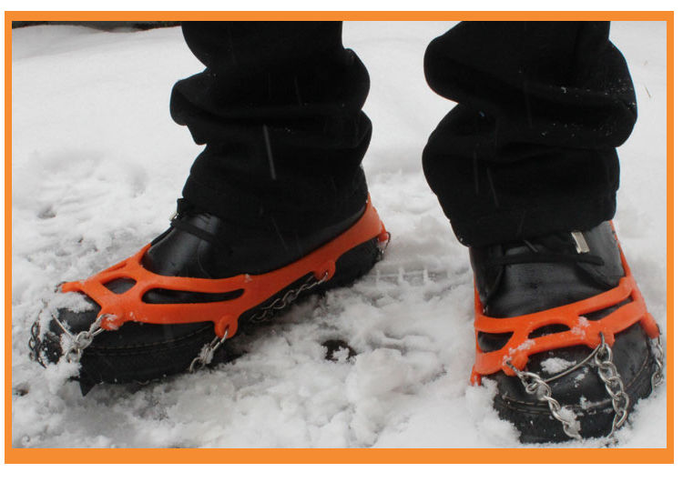 户外焊接冰爪11齿不锈钢雪地防滑鞋套雪乡装备冰抓登山鞋钉链雪套