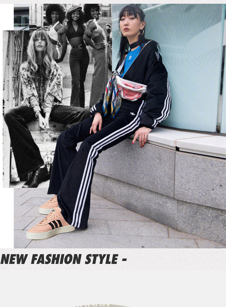 自营阿迪达斯adidas三叶草女鞋水原希子同款运动休闲板鞋f34240
