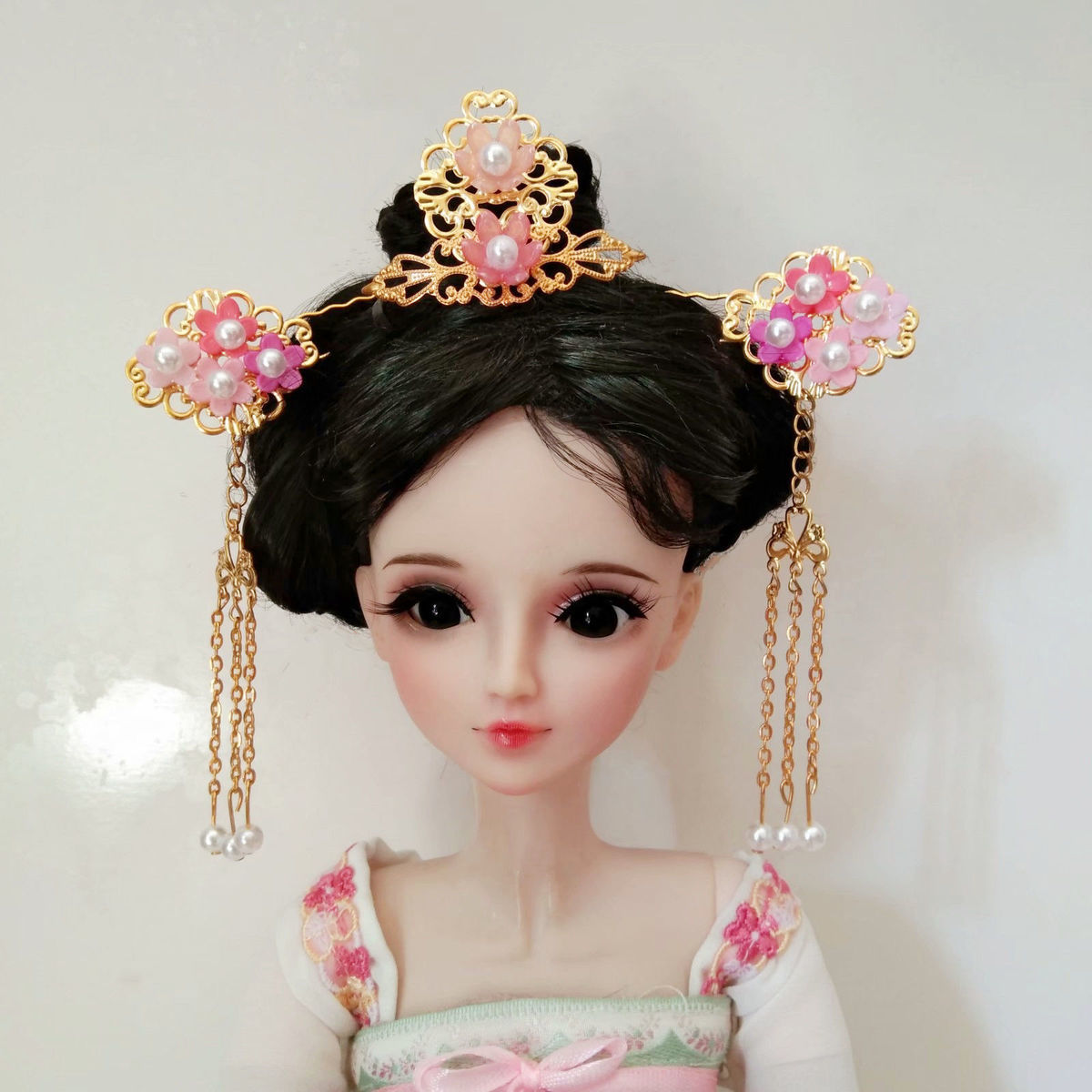 《60厘米娃娃古装头饰叶罗丽bjd娃娃头饰3分娃娃古装首饰凤冠发簪