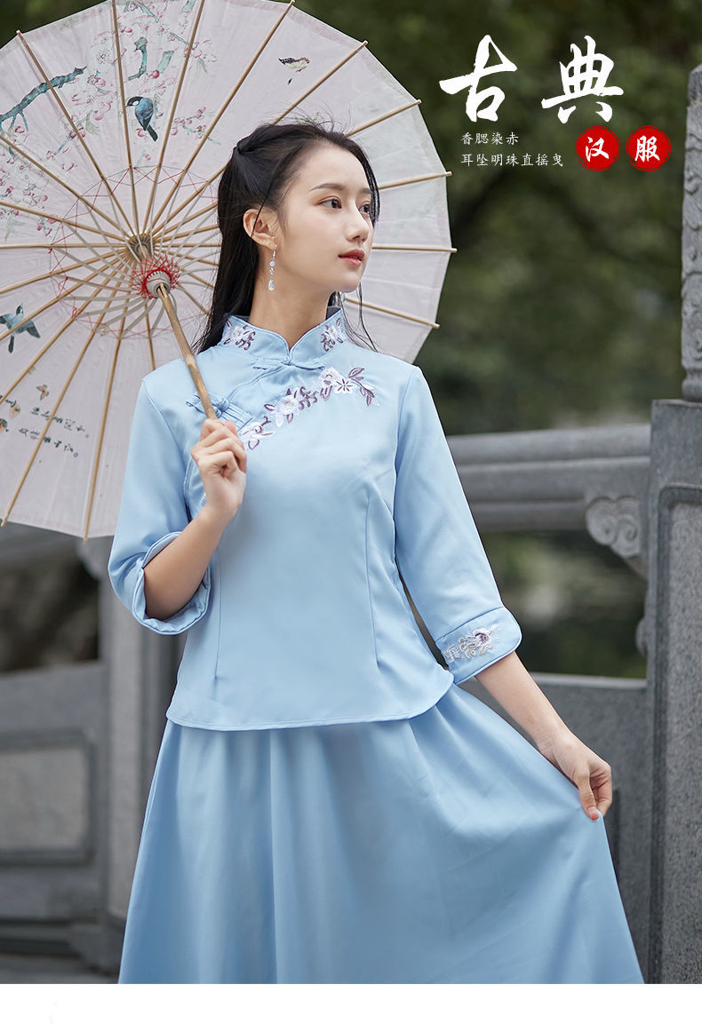 臻依缘唐装/民族服装/舞台服装/中式服装 中国风复古风女装唐装套装