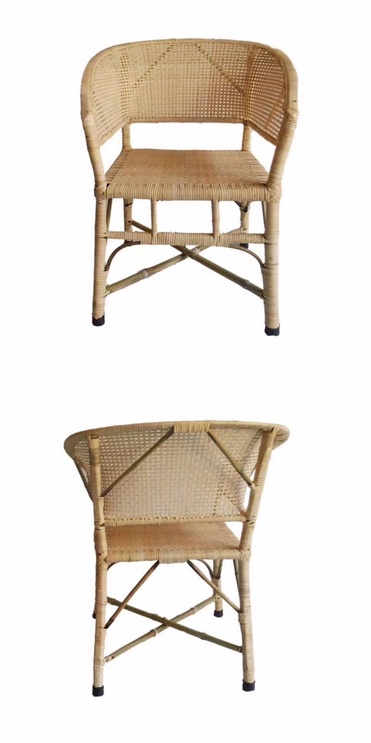 肃音椅子458966565 藤椅单人田园竹椅植物藤椅子靠背电脑椅家用复古