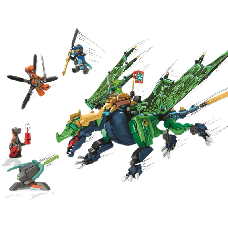 tololo积木其他 兼容乐高71766幻影忍者系列劳埃德的传奇神龙拼装积木