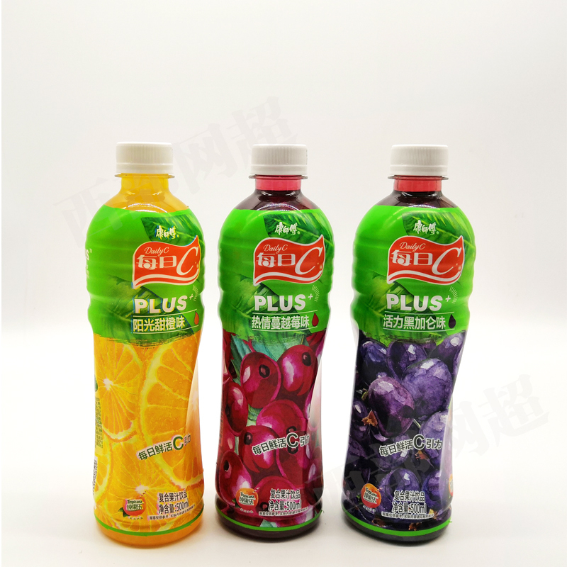 康师傅新品每日c复合果汁饮料plus500ml15瓶整箱